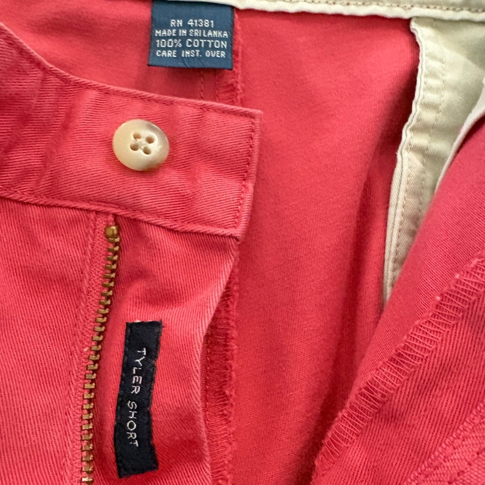 Polo Ralph Lauren Tyler Short Mens 36 Red Pleated Chino Shorts 100% Cotton Bold - Picture 5 of 9